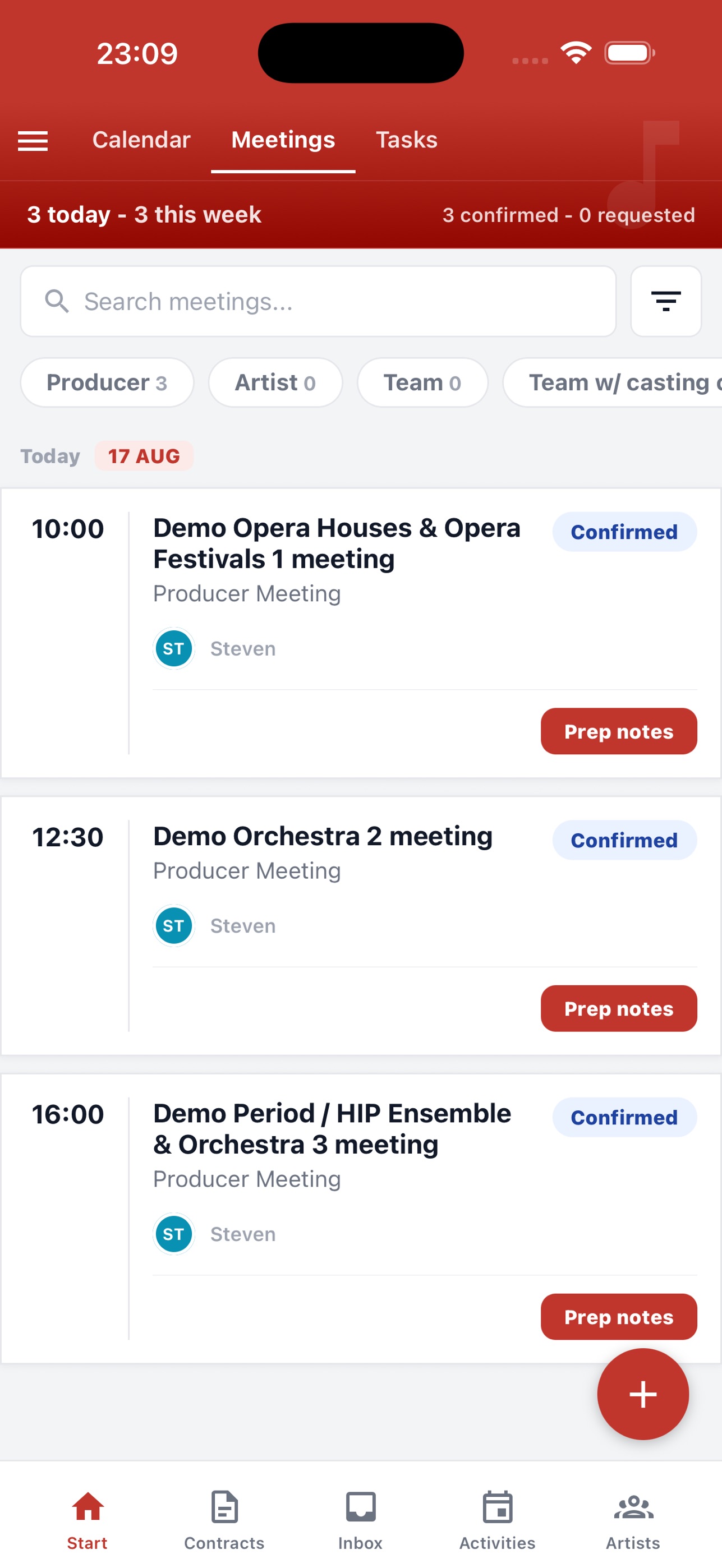 Screenshot 1 of ArtistHub24 - Manager Edition