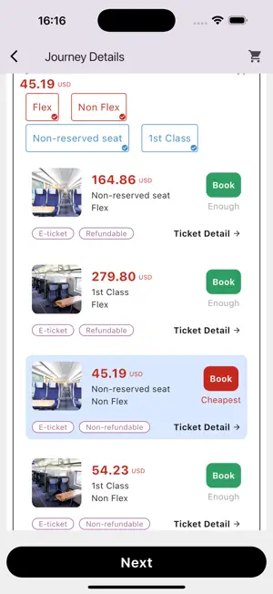 Xmove - Train&Bus Booking screenshot 4