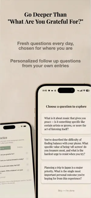 Already There: AI journal screenshot 2