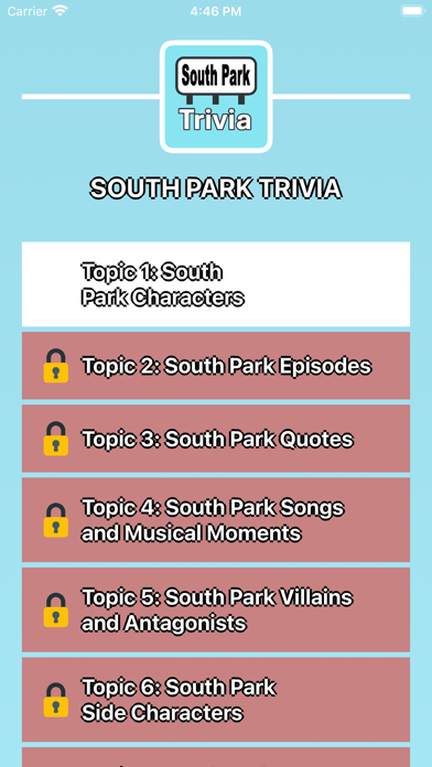 South Park Trivia Screenshot