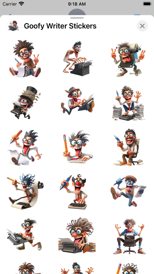 #1. Goofy Writer Stickers (iOS) Podle: Paul Scott