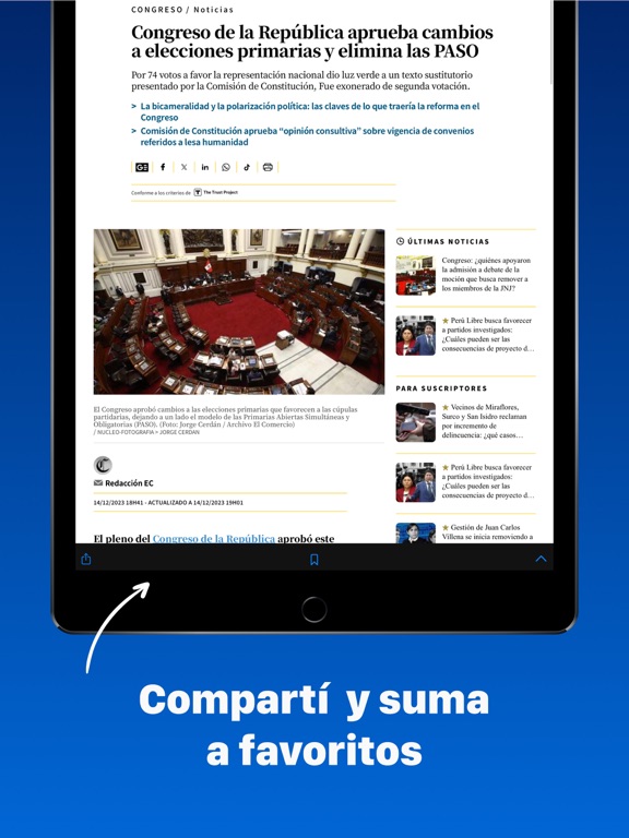 Screenshot #5 pour Periódicos Peruanos
