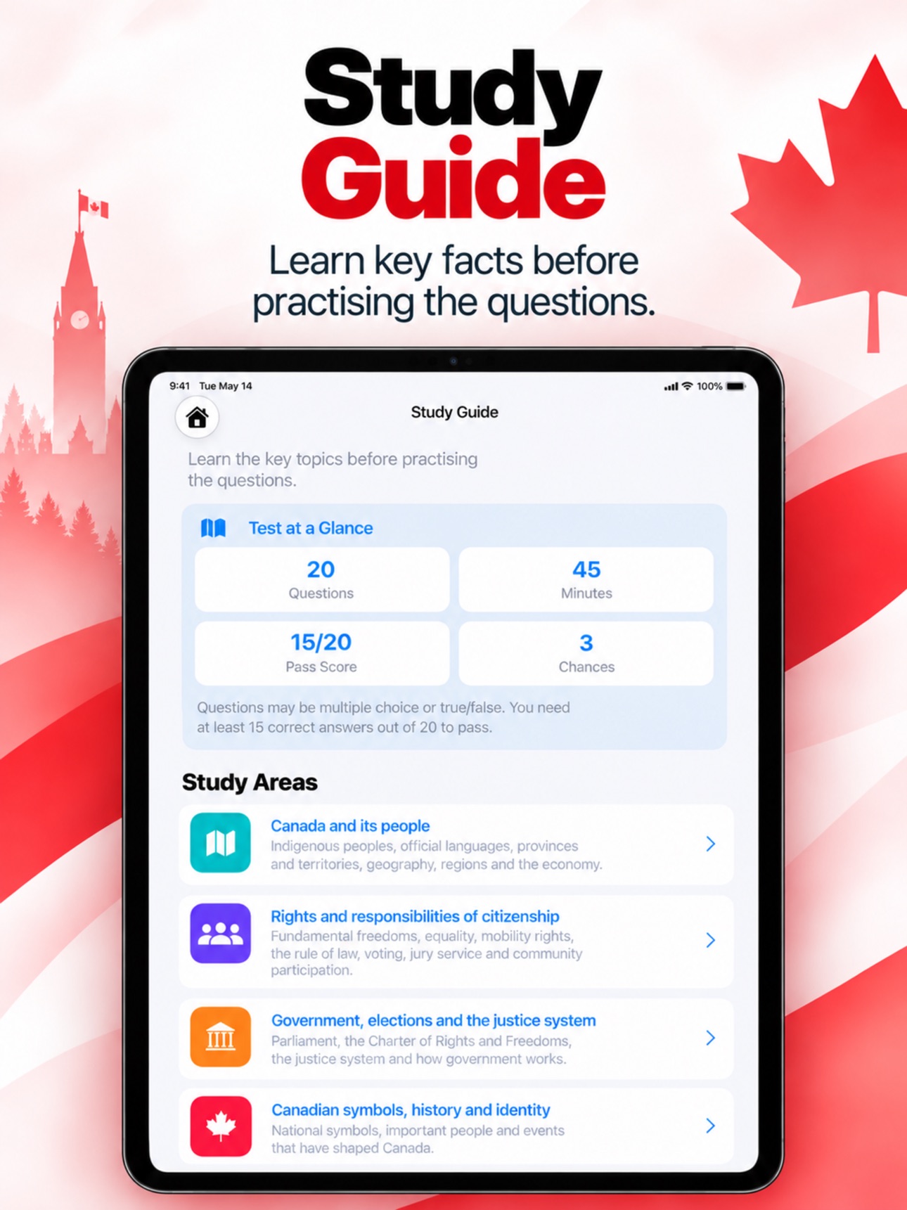 Screenshot 8 of Canada Citizen Test Prep 2026