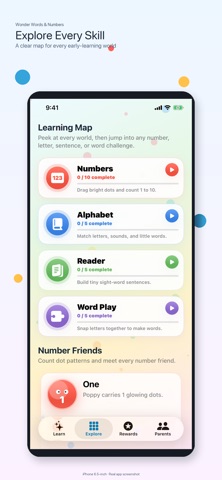 Wonder Words & Numbers iPhone screenshot