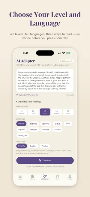 LumoRead: AI Bilingual Reading screenshot 2