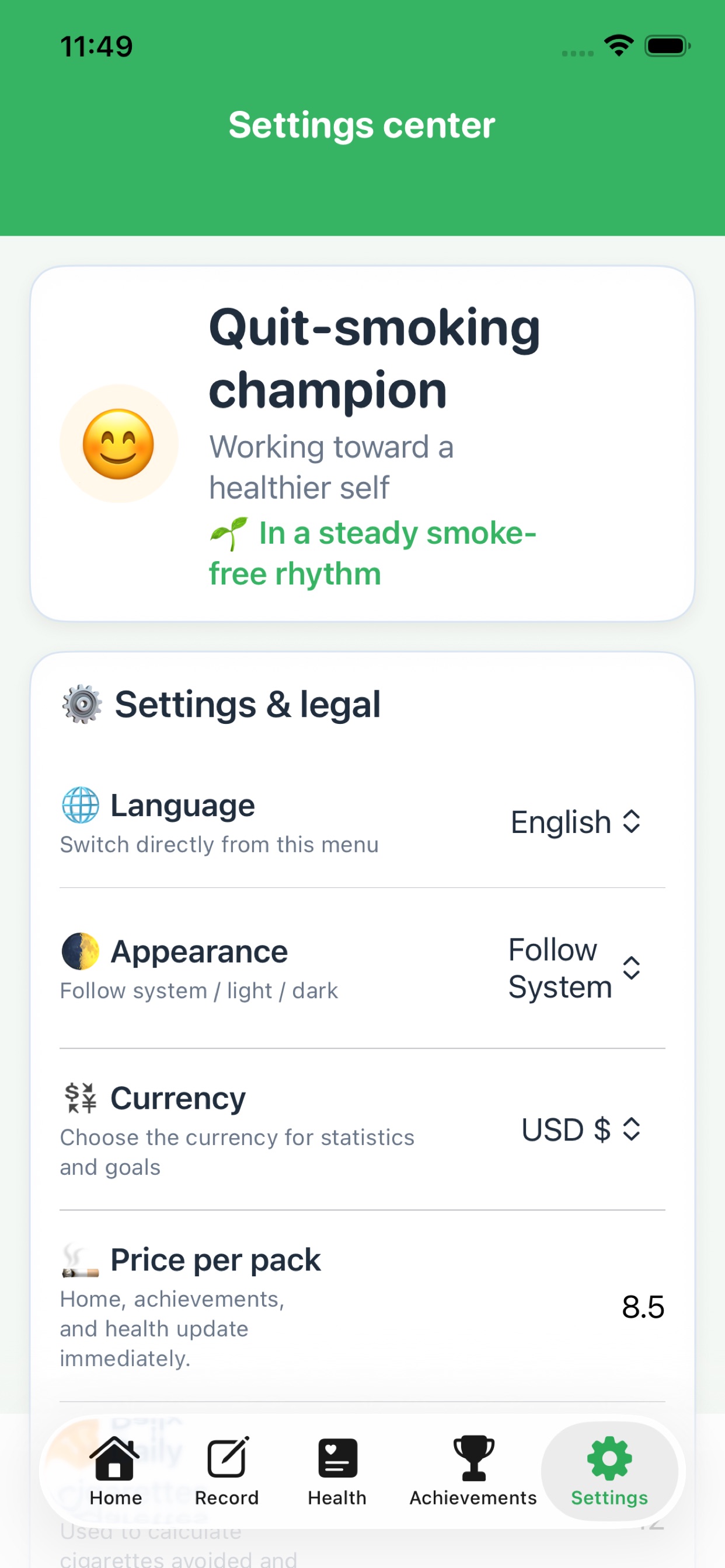 Screenshot 5 of Quit Smoking - Craving Journal
