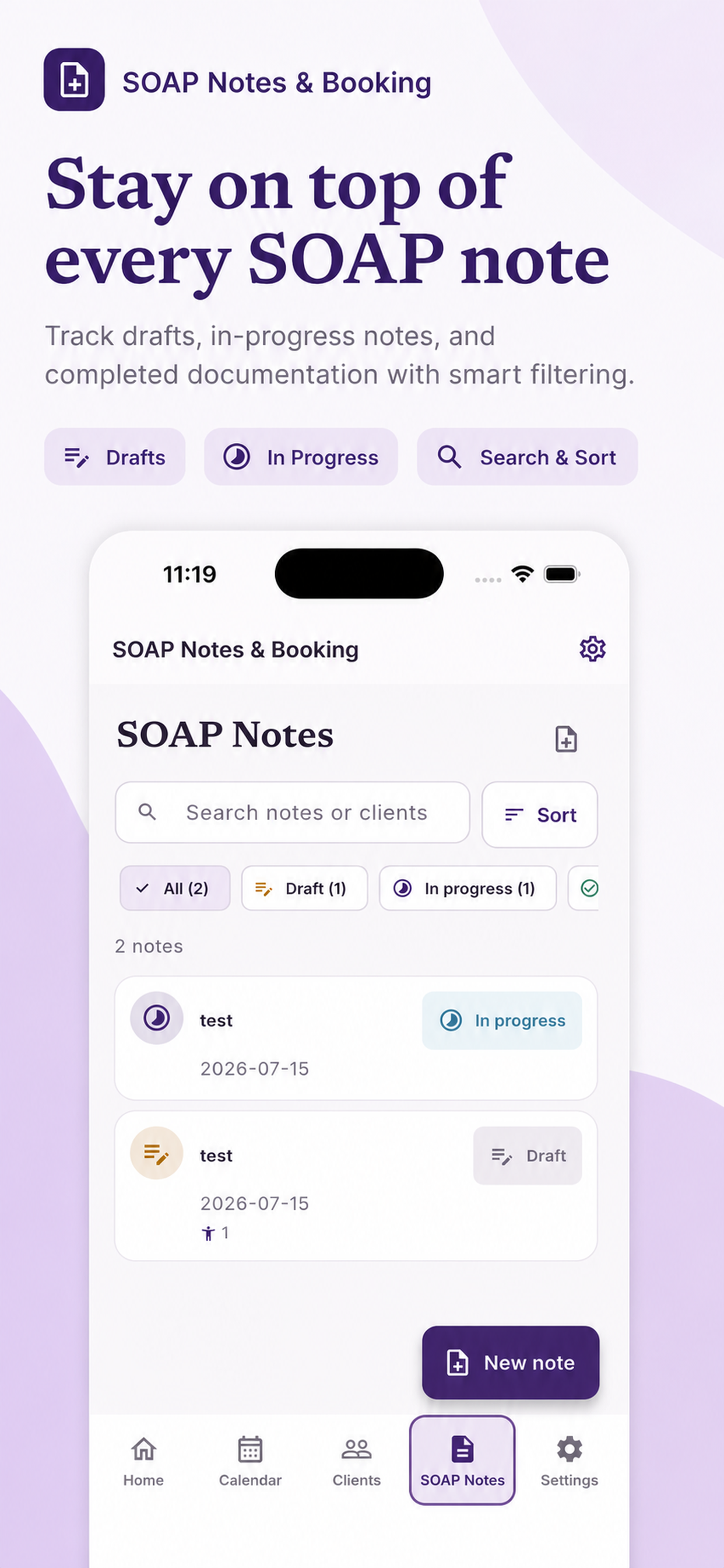 SOAP Notes & Booking screenshot 6