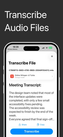 Spokenly: Audio to Text AI app iPhone screenshot