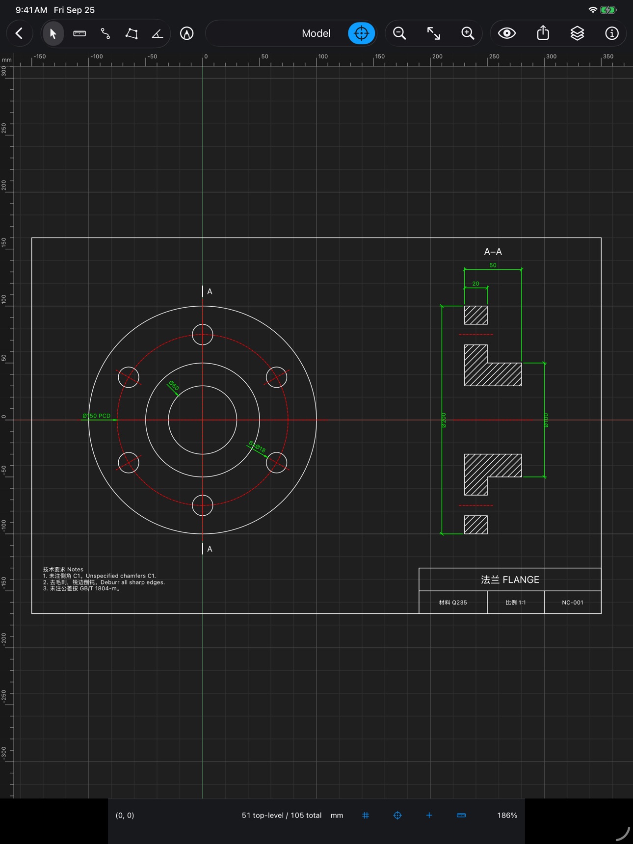 Screenshot 1 of NextCAD — DXF Viewer