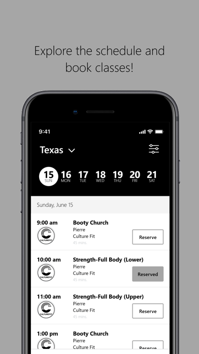 CULTURE FIT Dallas iPhone screenshot
