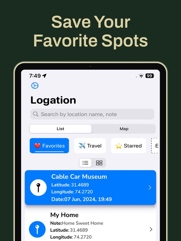 Location & GPS Saver - Share
