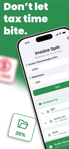 Sole Trader Invoice Split Tool screenshot