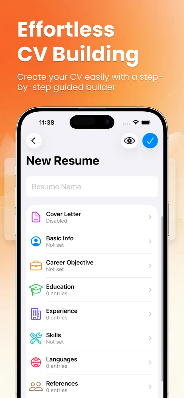 Screenshot #1 pour Resume Manager : CV Maker