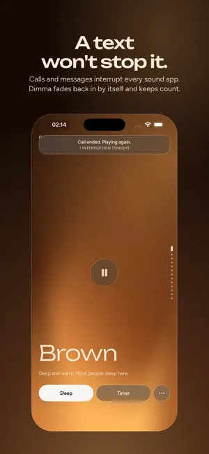 Dimma: Brown Noise for Sleep screenshot 2