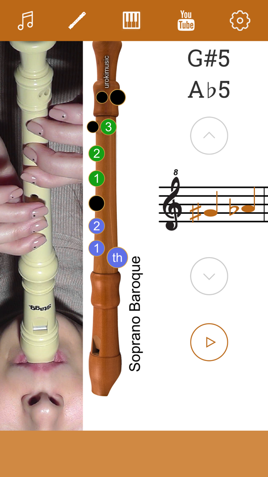 #1. 2D Recorder Fingering Chart (iOS) 由: DENYS BELIAEV