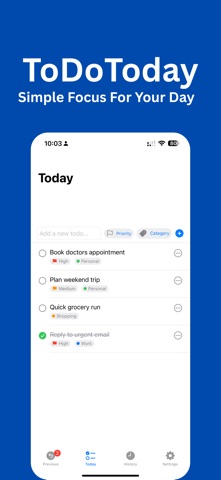 ToDoToday: Focus Screenshot 1 of 4
