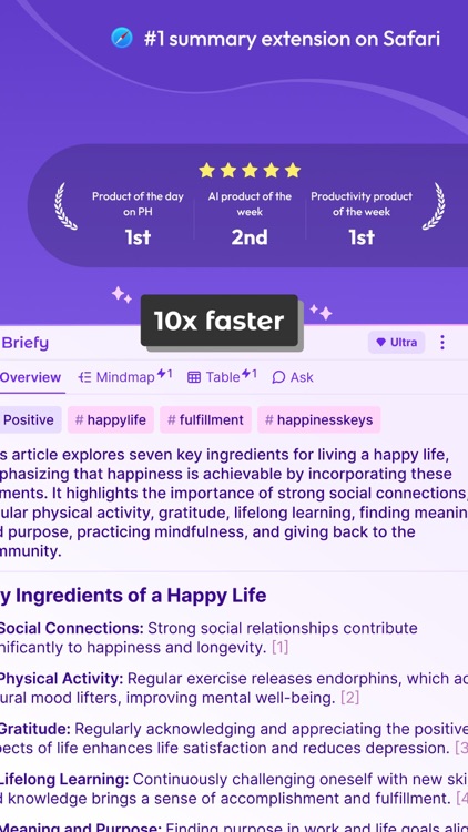 Briefy - AI summary on Safari