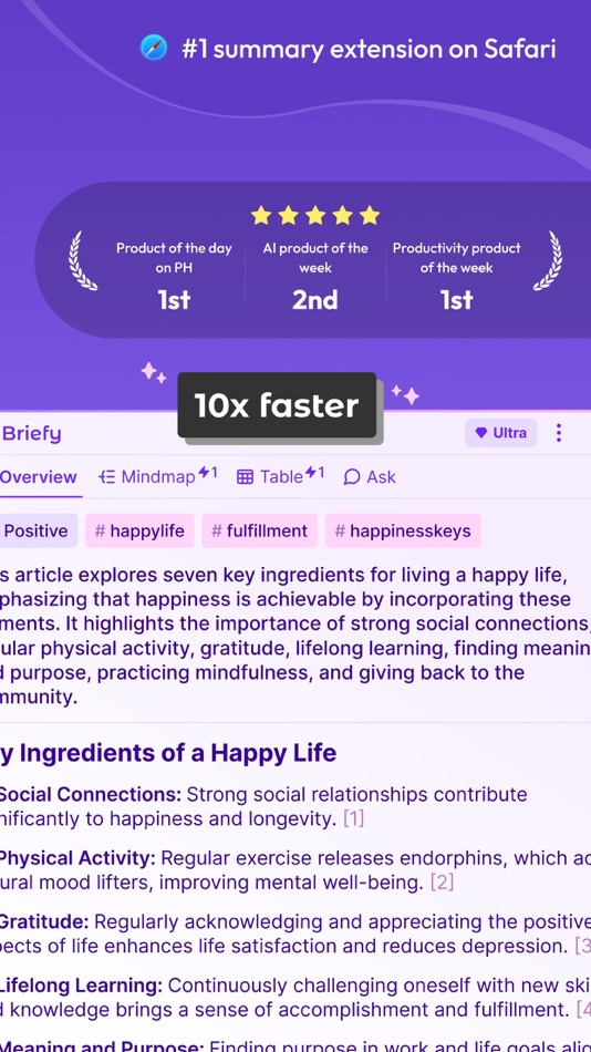 #2. Briefy - AI summary on Safari (iOS) 由: Xmind Ltd.