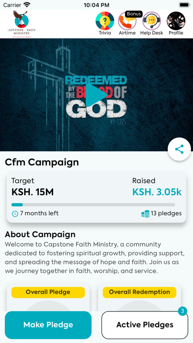 Capstone Faith Ministry Screenshot