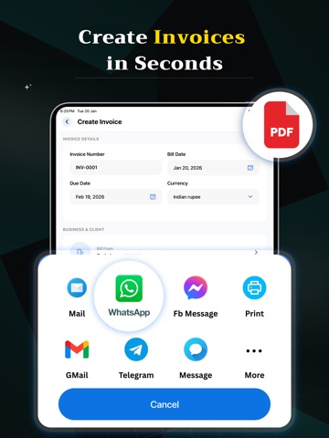 BizFlow: Invoice Maker & Bill iPad screenshot