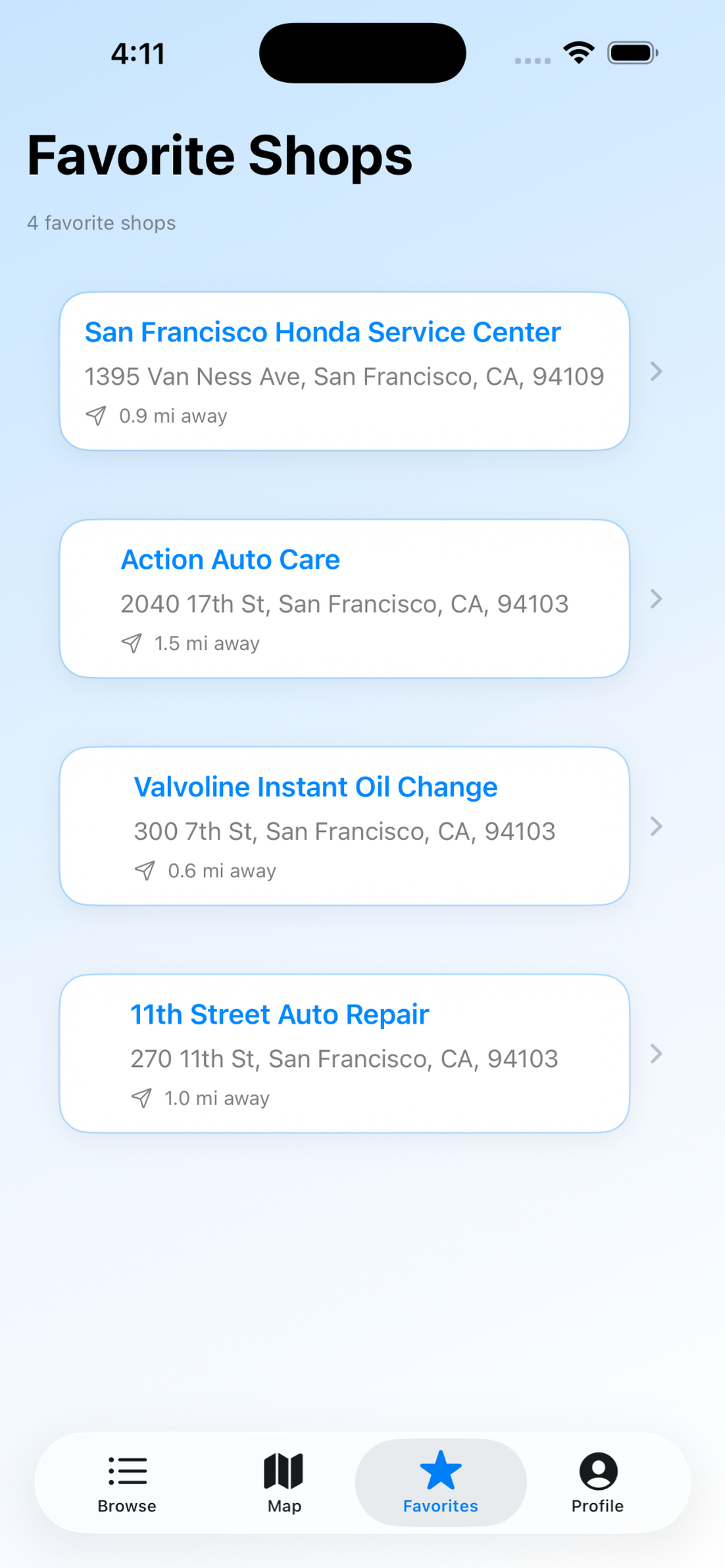 AutoShopFinder screenshot 3