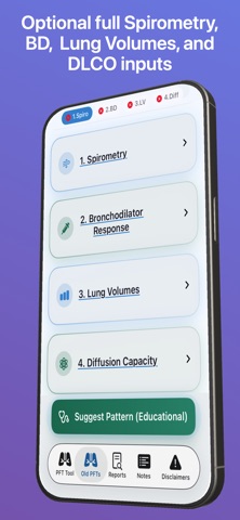 PFT Spirometry Screenshot 1 of 9