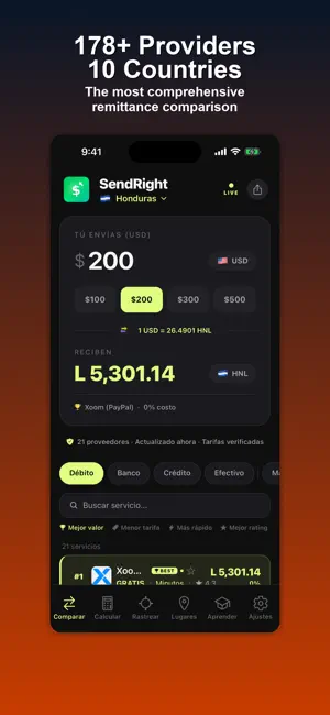 SendRight: Compare Remittances screenshot 2