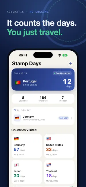 Stamp Days: Country Tracker screenshot 1