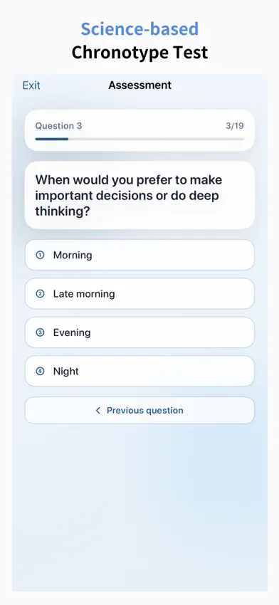 Body Clock: Chronotype Test screenshot 2