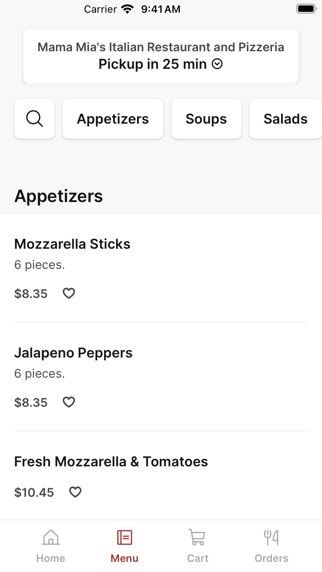 Mama Mia's Italian Restaurant iPhone screenshot 2 - Food & Drink app