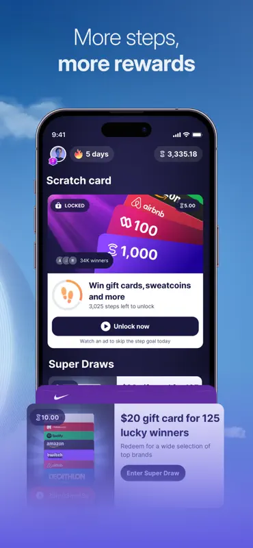 Sweatcoin Walking Step Tracker screenshot 3 of 7