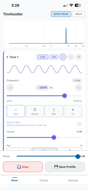 Tinnitustler screenshot 2