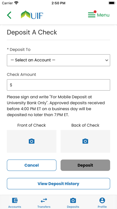 MyUIF iPhone screenshot 4 - Finance app