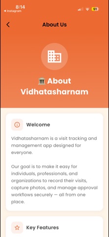 Vidhatasharanam –Visit Tracker Screenshot 3 of 6