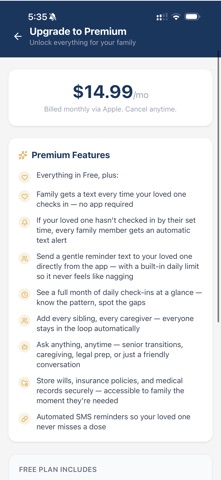 SeniorSafe App iPhone screenshot