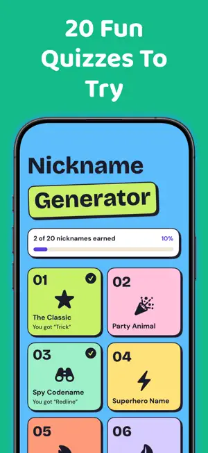 Nickname Generator - Fun Quiz screenshot 3