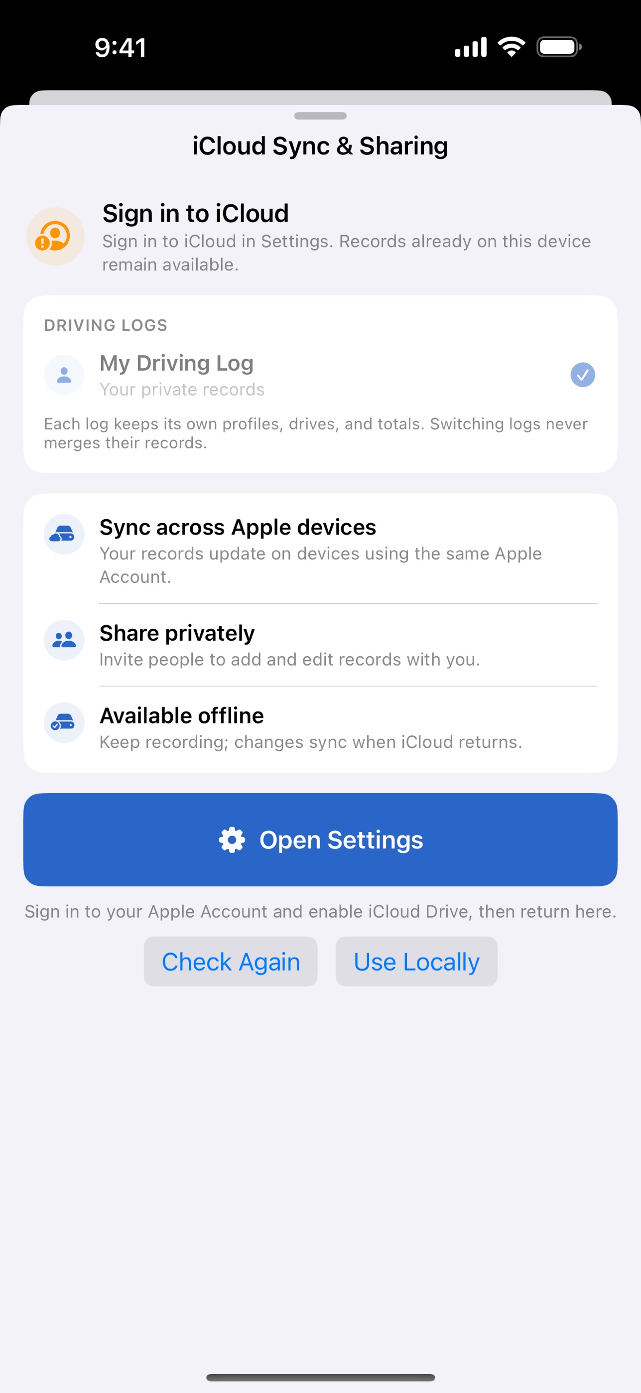 Screenshot 6 of Drive Practice Log