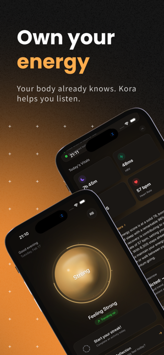 Kora: Energy & Focus Tracker Screenshot 2 of 6