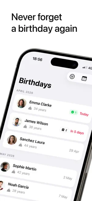 SaveDay: Birthdays & Gifts screenshot 1