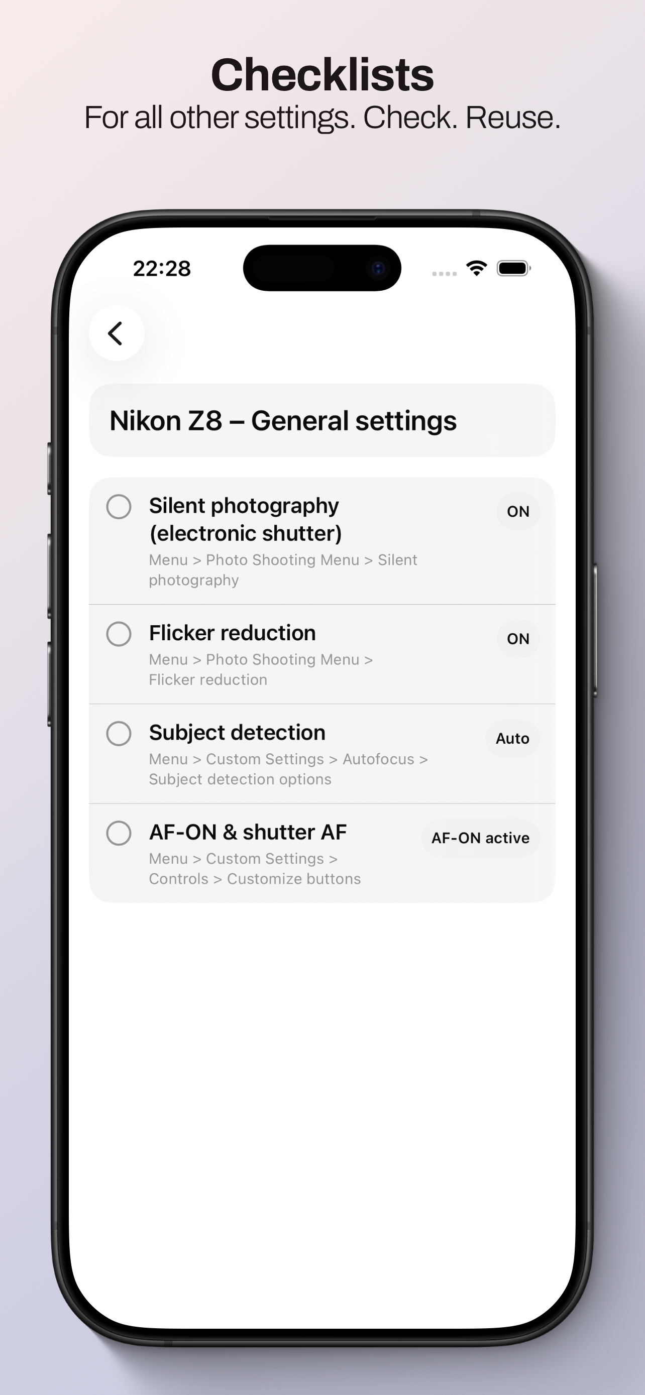 Ouverture – Camera Recipes