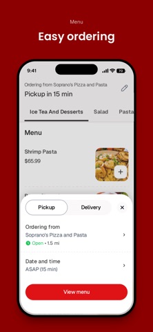 Soprano's Pizza and Pasta App iPhone screenshot