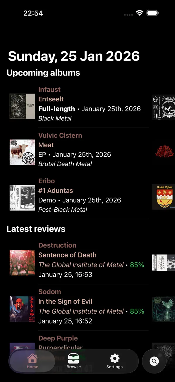 Screenshot #1 pour Metal Archives
