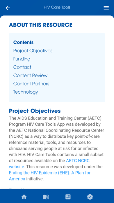HIV Care Tools Screenshot