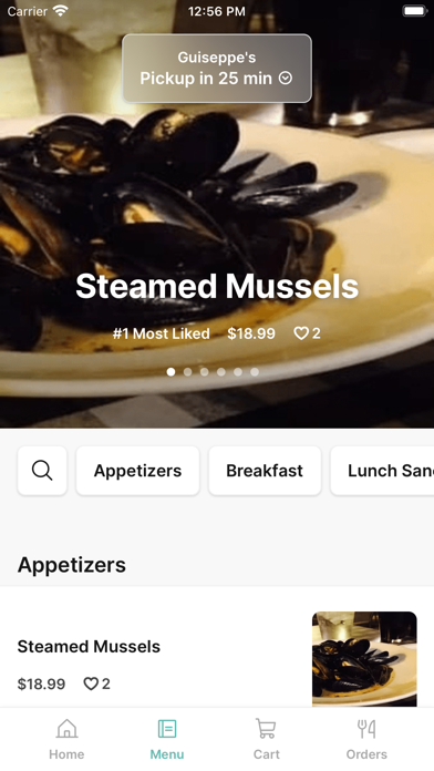 Giuseppe's To Go iPhone screenshot 2 - Food & Drink app