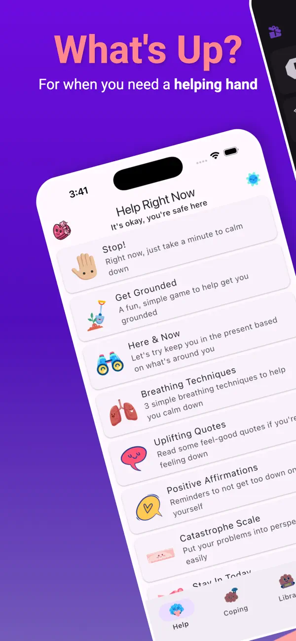 #1. What's Up? A Mental Health App (iOS) Por: Jackson Tempra