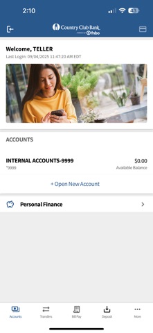 Country Club Bank for Business iPhone screenshot