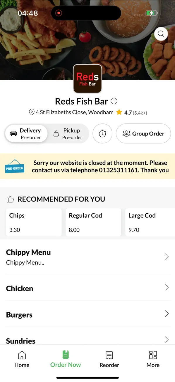 Screenshot #2 pour Reds Fish Bar,