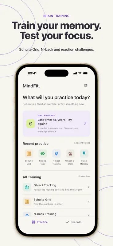 MindFit: Memory & Focus screenshot 1 of 10