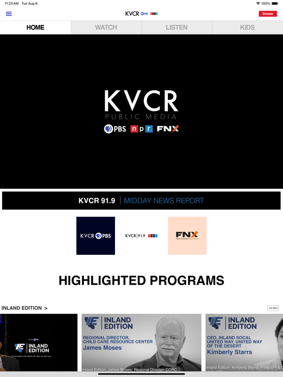 Screenshot #5 pour KVCR Public Media App
