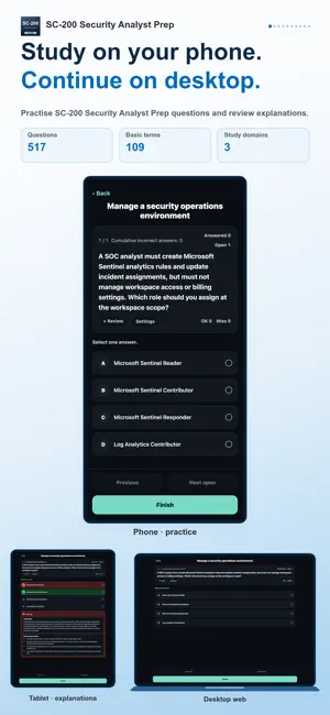 SC-200 Security Analyst Study screenshot 1